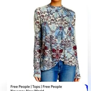 Free People Nouveau Lace Top  Sz L